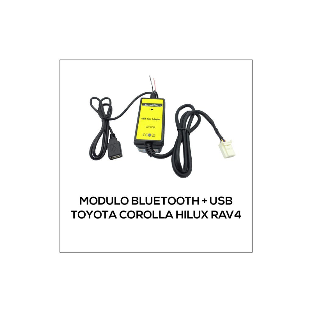 Interface Bluetooth + Usb Rádio Toyota Corolla Hilux Rav4