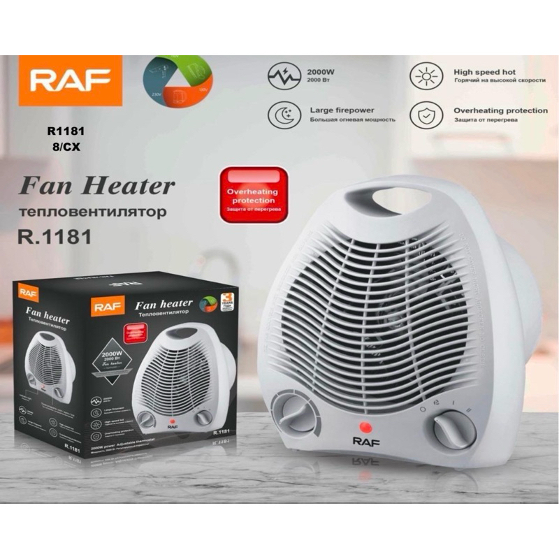 Aquecedor Elétrico Termoventilador RAF 2000W Portátil 220V R.1181