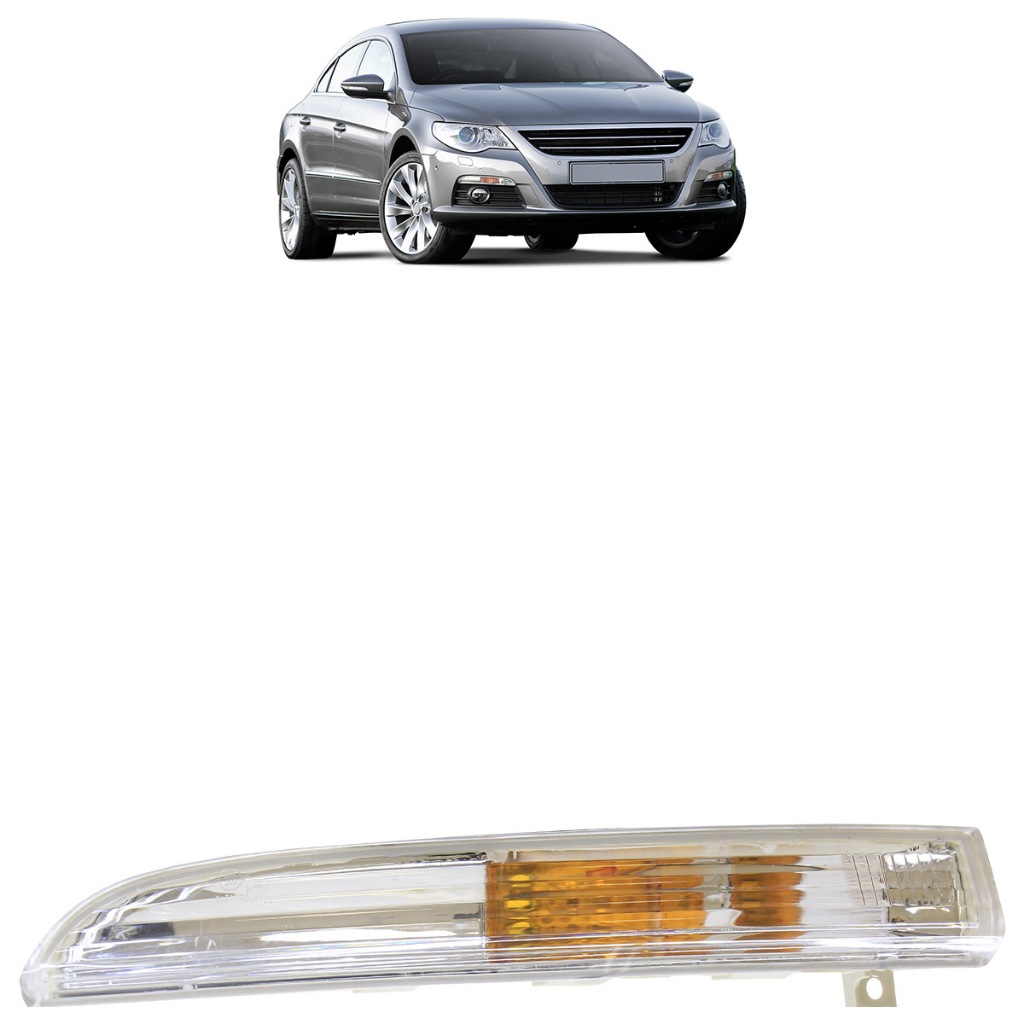Pisca Seta Parachoque Dianteiro Passat CC 2008 A 2012 Cristal Cúpula Âmbar Lente Estriada