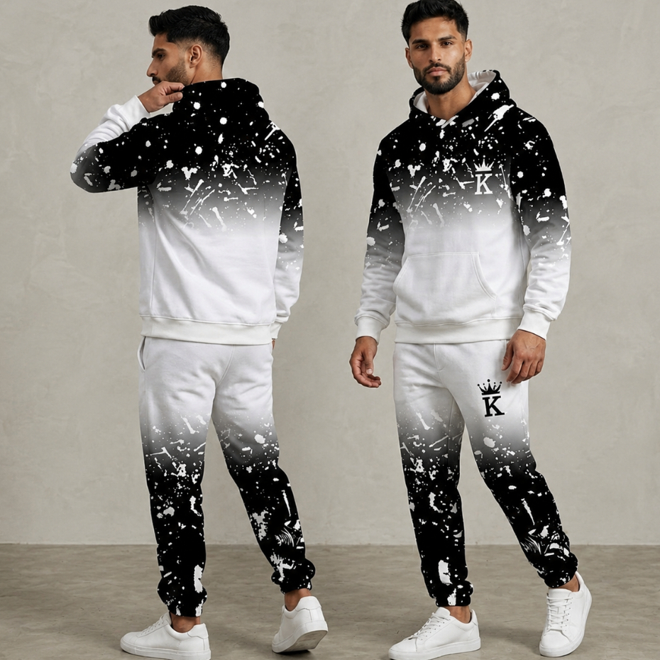 Conjunto de Moletom Street Masculino Calça  Blusa Canguru Capuz e Bolsos Casual Estiloso Descolado
