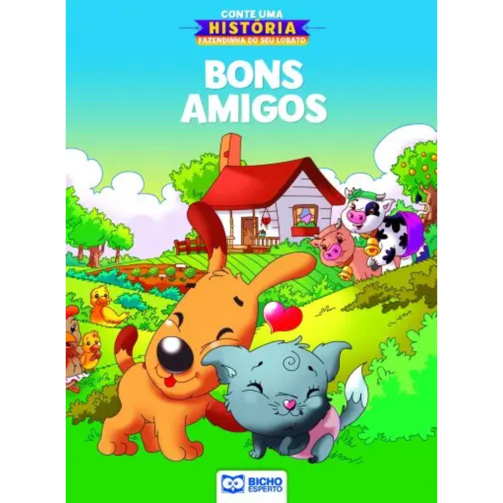 Livro Infantil Conte Uma História Fazendinha do Seu Lobato Bons Amigos
