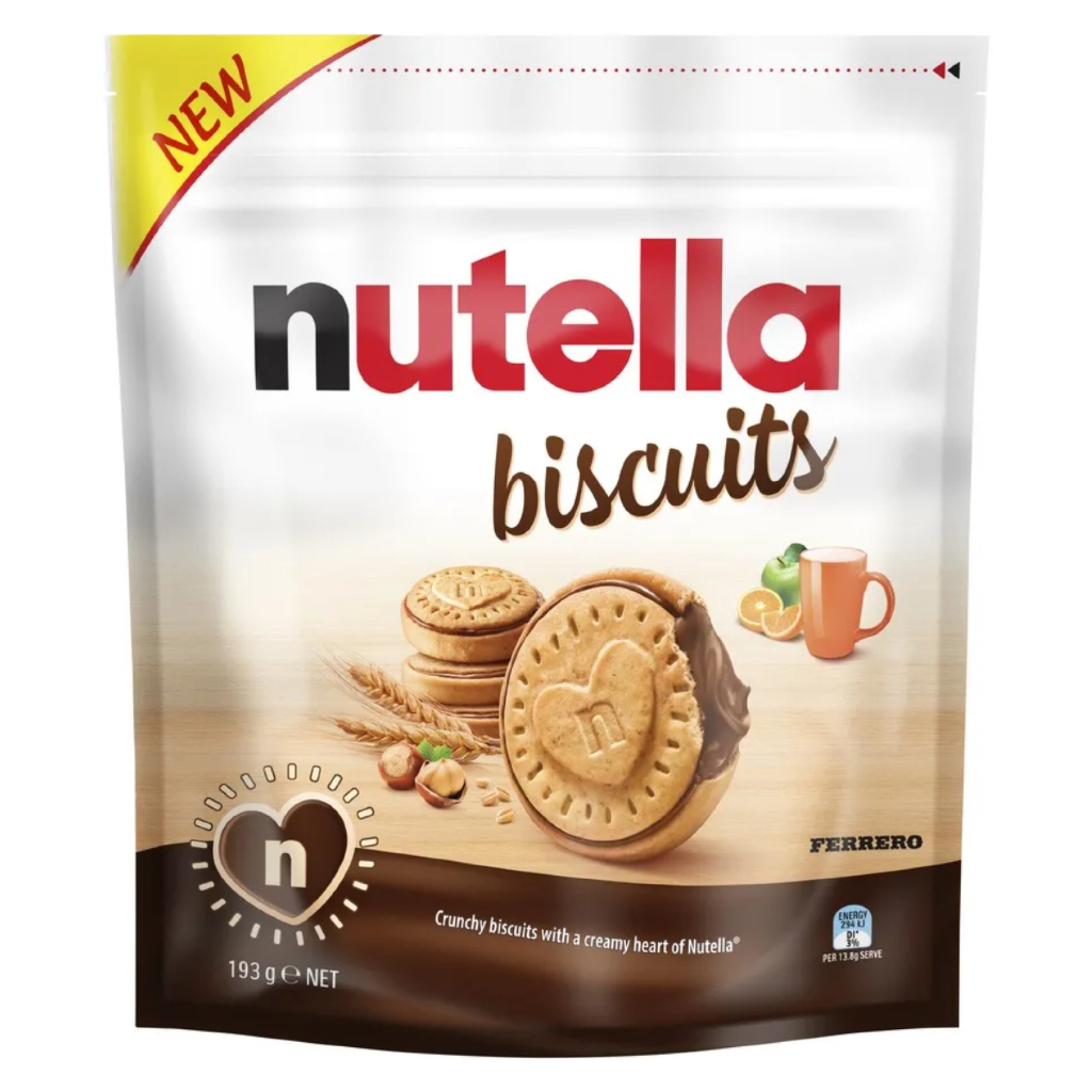 Nutella Biscuits Hazelnut Spread With Cocoa Sandwich Cookies 193g