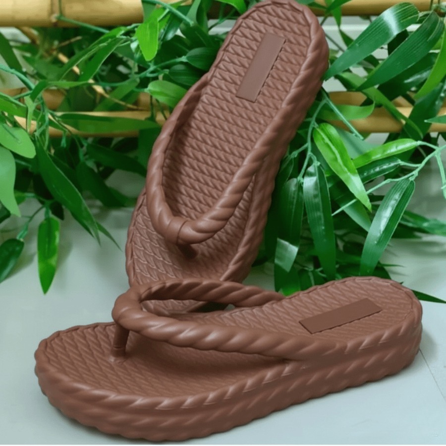 Chinelo Nuvem Feminino Plataforma Trançado Estilo Leve Macia Antiderrapante Elegante