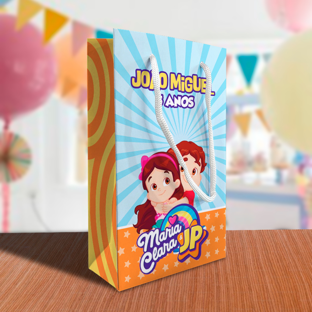 Sacolinha Maria Clara & JP Personalizada Kit Festa Lembrancinhas Sacola
