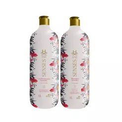 Kit Shampoo + Condicionador Cães Gatos Hydra Pet Spa Senses Serenity 1L Extrato de Damasco
