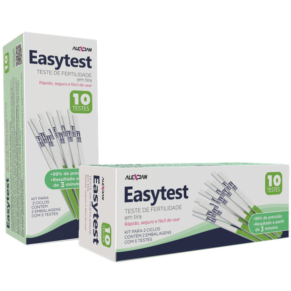Teste De Fertilidade Com 10 Tiras Easy Test Ovulação Resultado Rápido Fácil