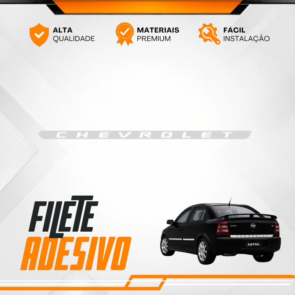 Filete Adesivo Porta Malas Astra Hatch Chevrolet Branco