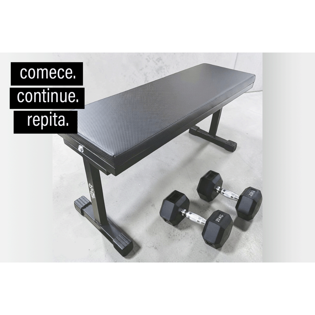 Banco Supino Reto Profissional Rúntter | Estrutura Reforçada Para Musculação, Academia e Home Gym