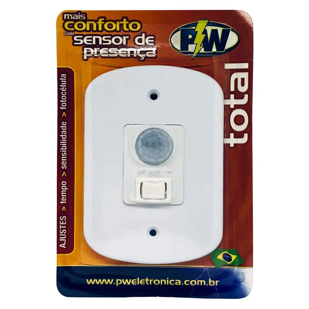 Sensor De Presença Fotocélula Interruptor Pw Bivolt