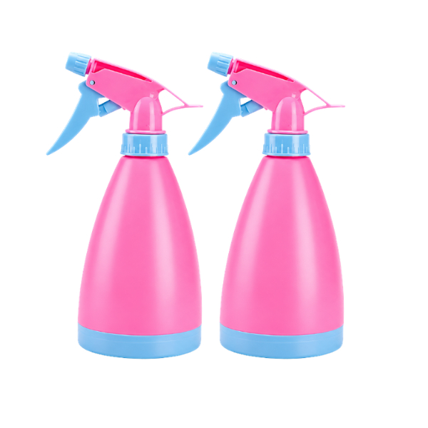 Kit 2 Borrifadores Pulverizadores Spray Plástico 500Ml Rosa