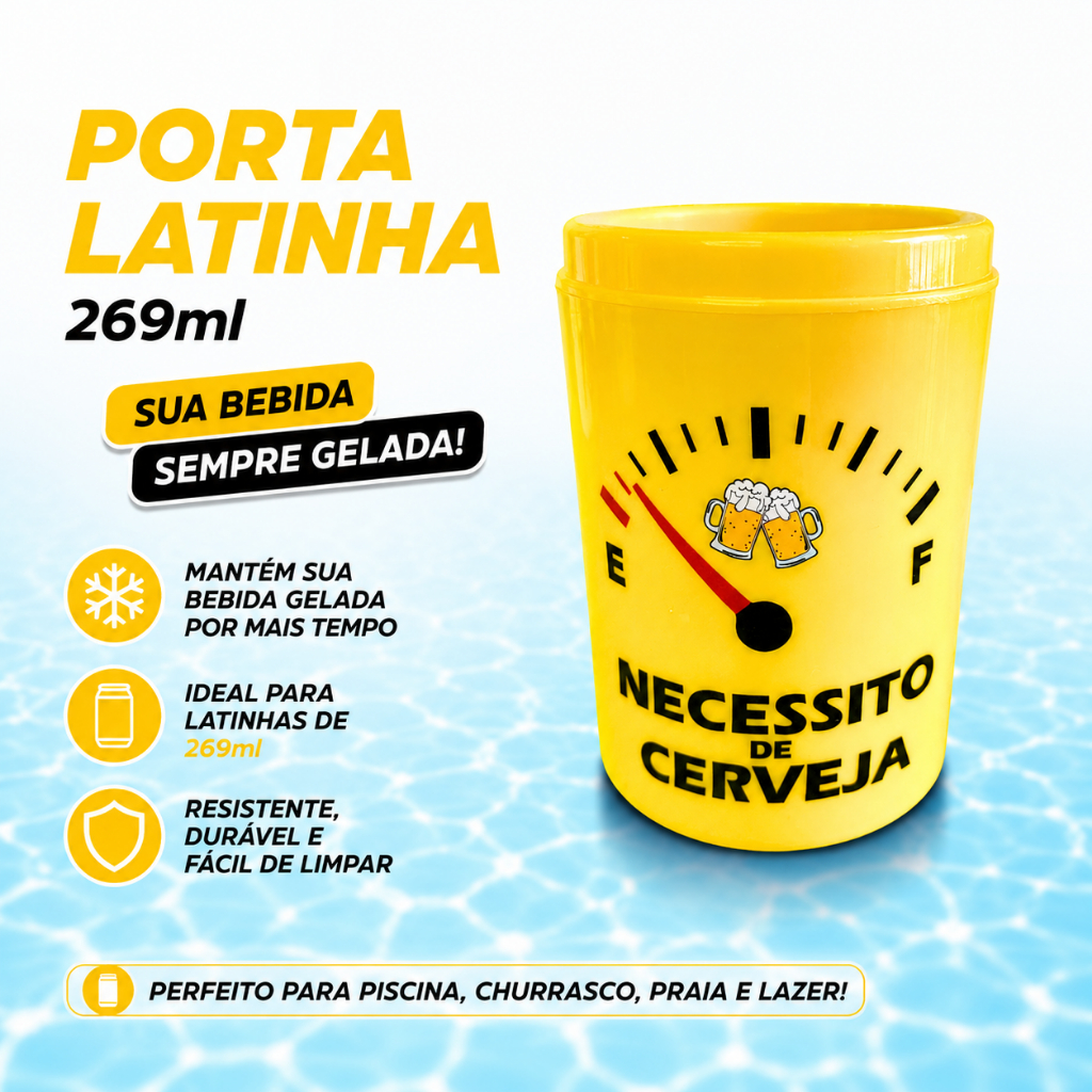 Porta Lata 269ml Suporte Cerveja Frase Divertida Personalizado
