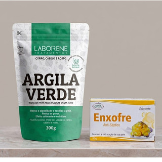 Argila Corporal E Facial 300g e Sabonete Em Barra |Argila Branca, Verde, Preta | Kit Skincare