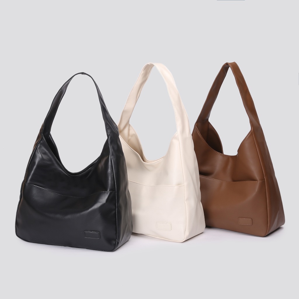 Bolsa Feminina Ombro Couro PU Macio Grande Capacidade Bolsa Tote Vintage Bolsa Balde Casual Trabalho Faculdade