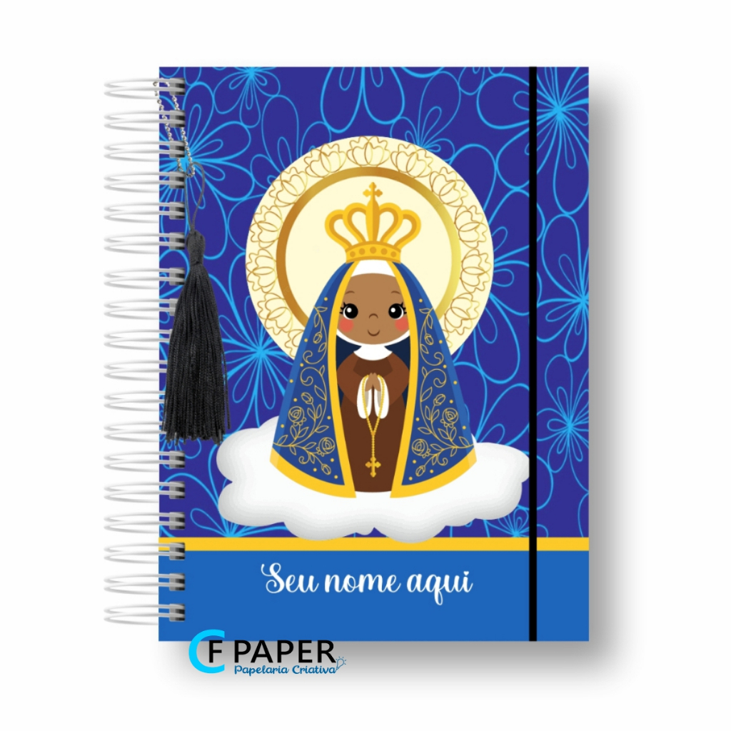 Agenda Nossa Senhora Aparecida / Nossa Senhora das Graças  2026 modelo diária 360 páginas capa com seu nome promoção