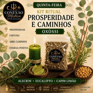 Kit de Banho | Prosperidade e Caminhos | Oxóssi | Banho de Ervas Completo