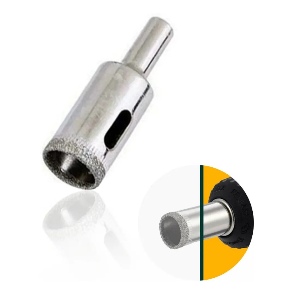Broca serra copo 18mm para furar vidro piso azulejo garrfas