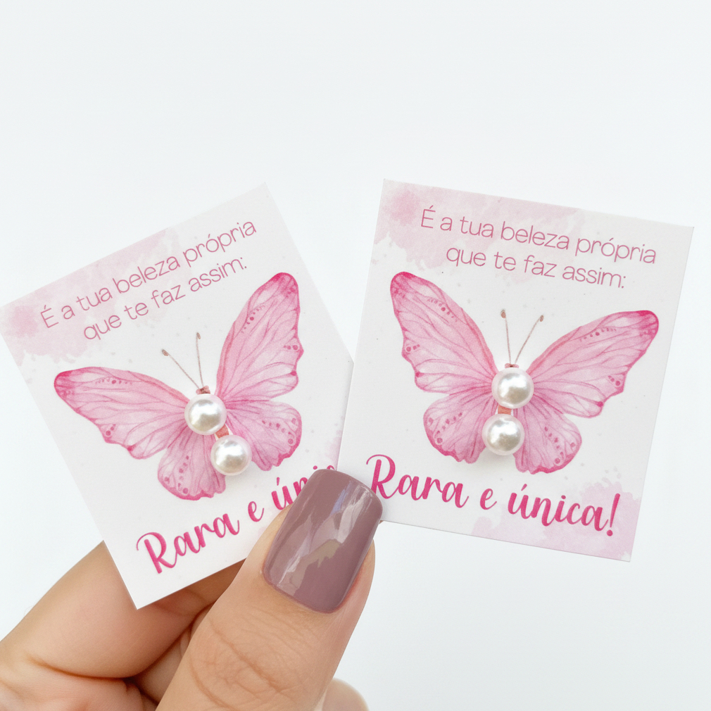 Mini Tags + Brincos de Pérola com Tarraxas Kits Com Varias Opções