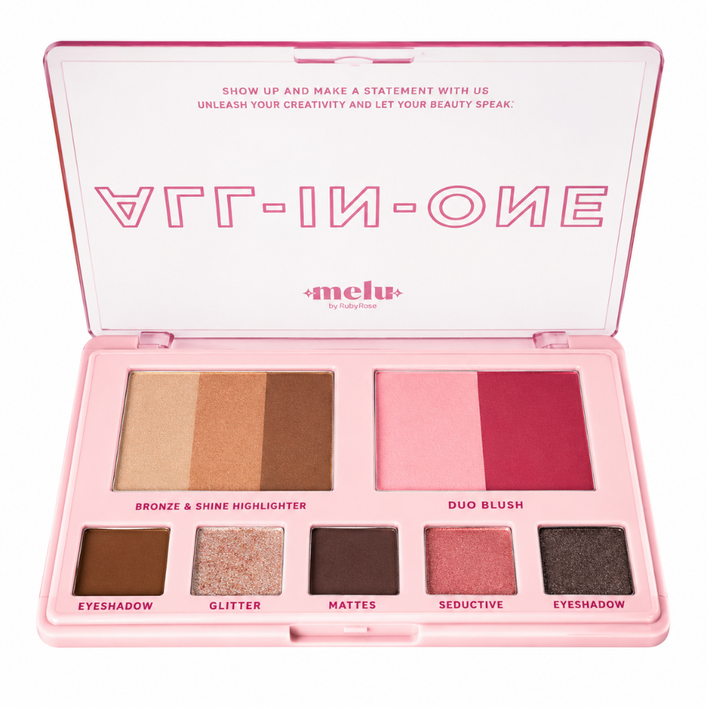 Paleta de Bronzer, Blush e Sombra All In One - Ruby Rose HB-M10021