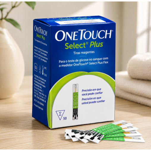 OneTouch Select Plus Tiras Reagentes Para Medição de Glicose Compatível Select Plus Flex