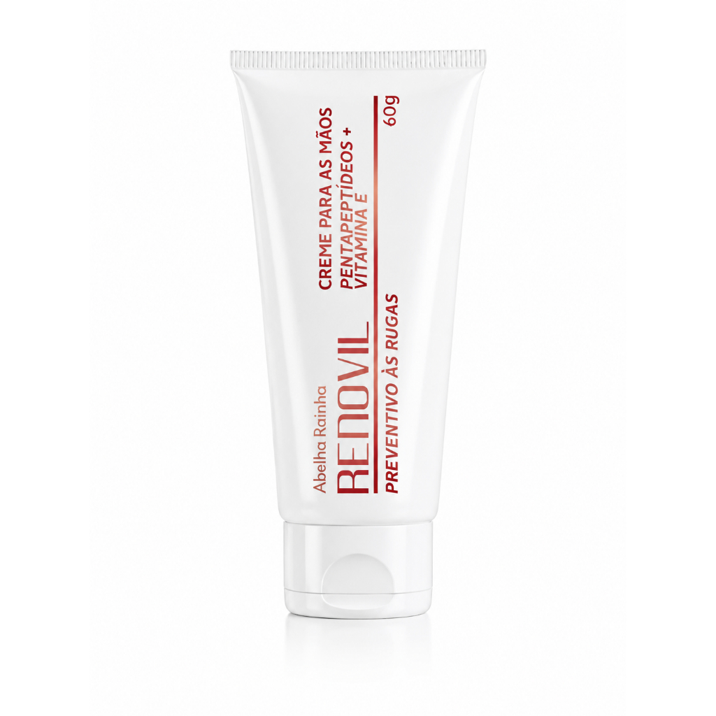 Creme para Mãos Renovil Racco Pentapeptídeos + Vitamina E Anti-Idade Hidratante Reparador 60g