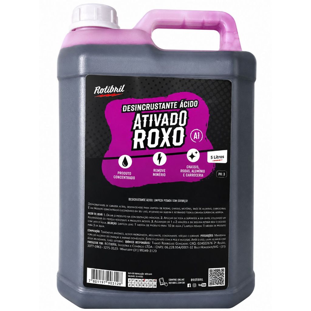Desincrustante Ácido 5L Melhor que Alumax Rende até 50 litros