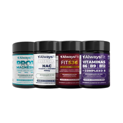 Kit Pro Da Alwaysfit + Pro3mag + Nac + Fits36 E Complexo B Sem Sabor