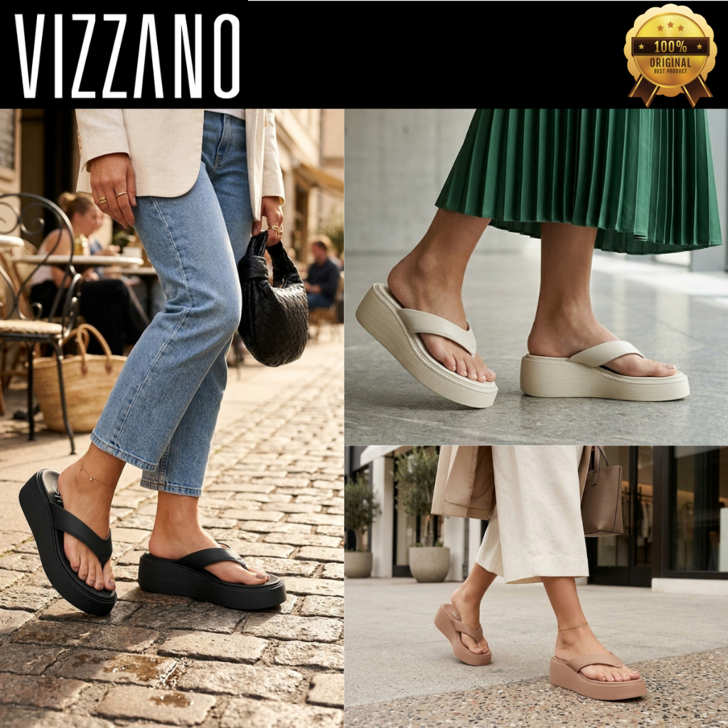 Sandália Vizzano Tamanco Feminino Chinelo Plataforma Salto Anabela Casual 6525200 Original