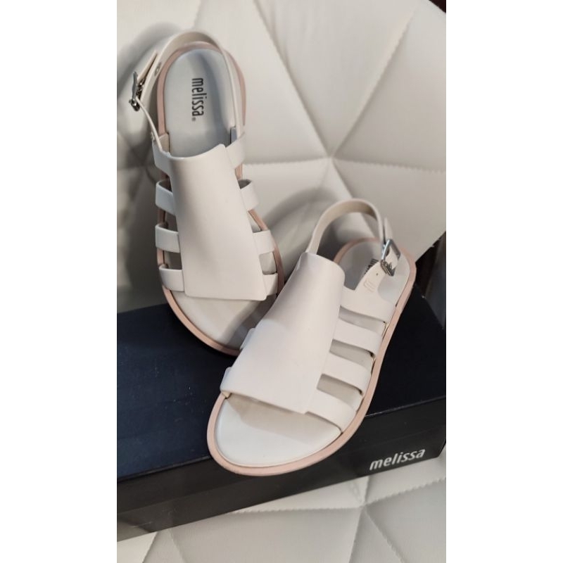 Sandália Melissa Boêmia ROSA/BRANCO n° 35 Original SEMINOVA/USADA
