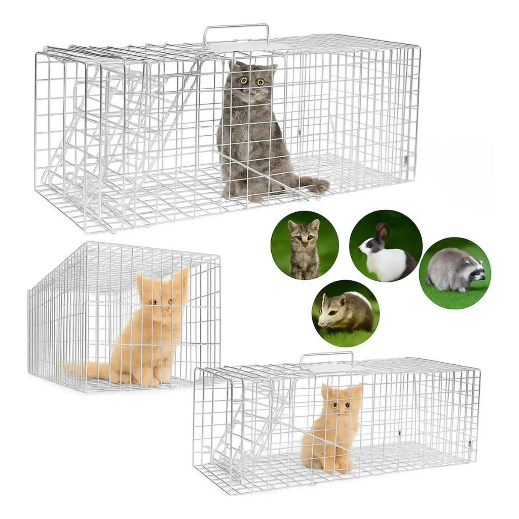 Gaiola Gigante Resgate Gatoeira Gatos Gambás Coelhos Desmontável Animais