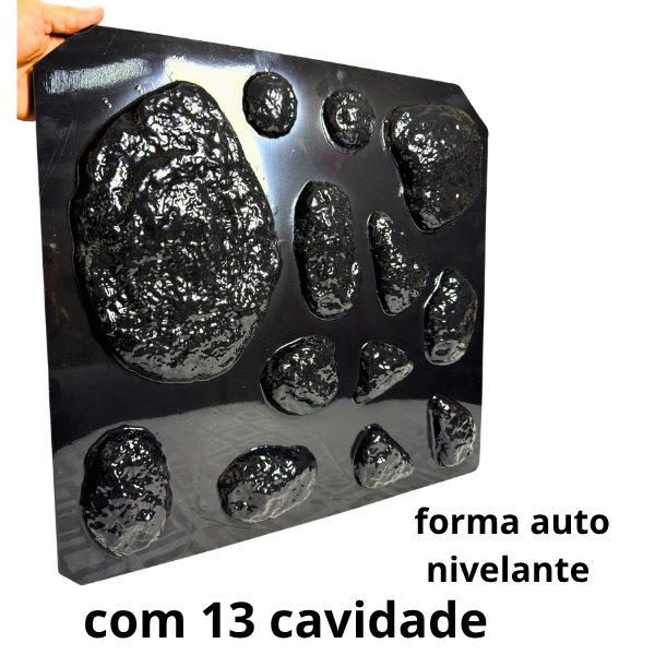 Molde Forma Abs 13 Pedras Moledo Gesso Cimento REF ML