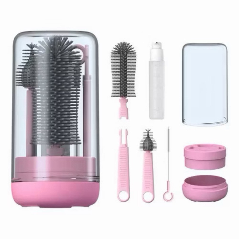 Kit Escova de Limpeza 6 em 1 para Mamadeira, Canudo, Copo e Garrafa