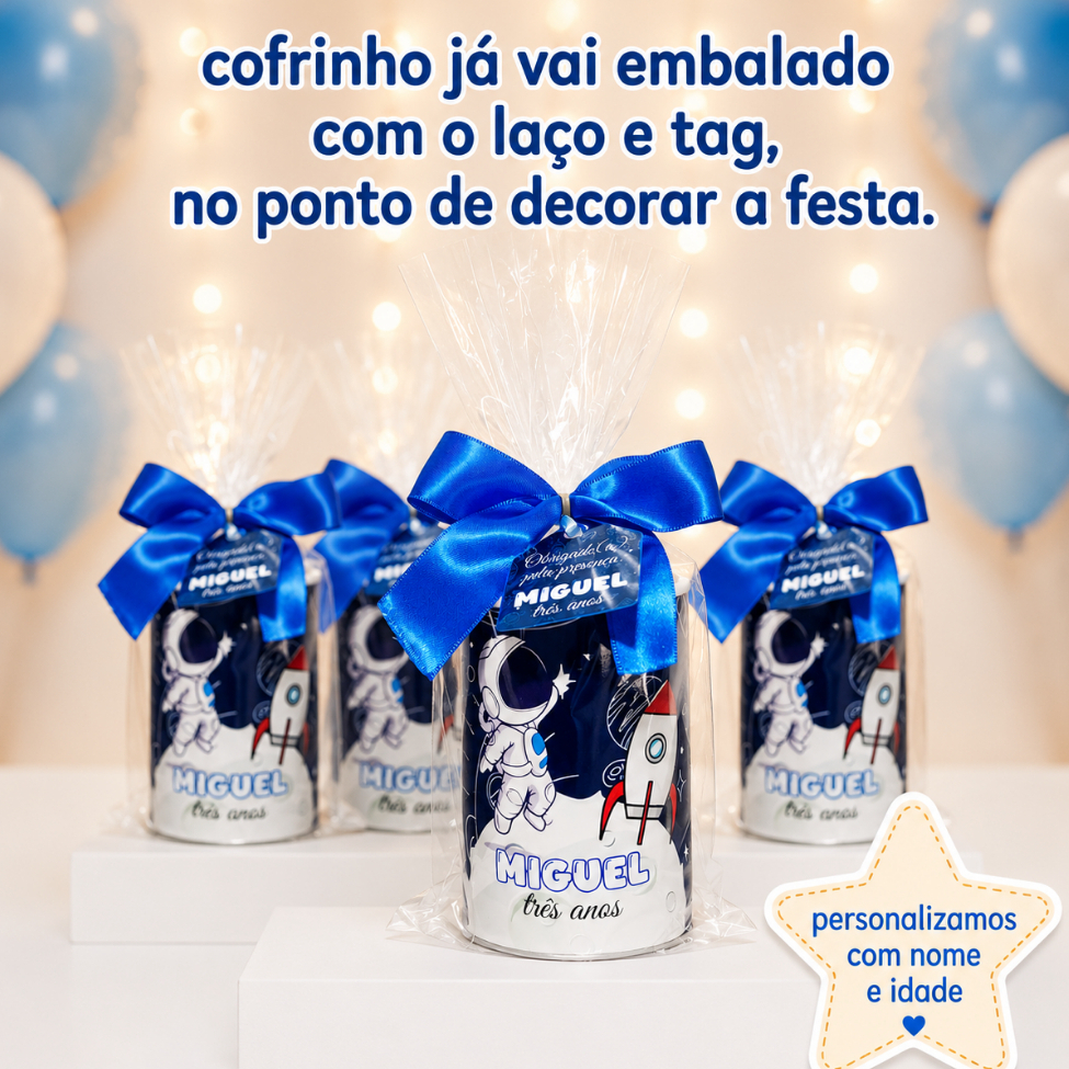 Cofrinhos Personalizado Astronauta / Lembrancinha de Festa /Aniversário