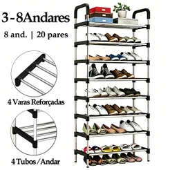 8 Andares Sapateira Multiuso Para CalçadosOrganizador Desmontável organizador de sapatos tênis