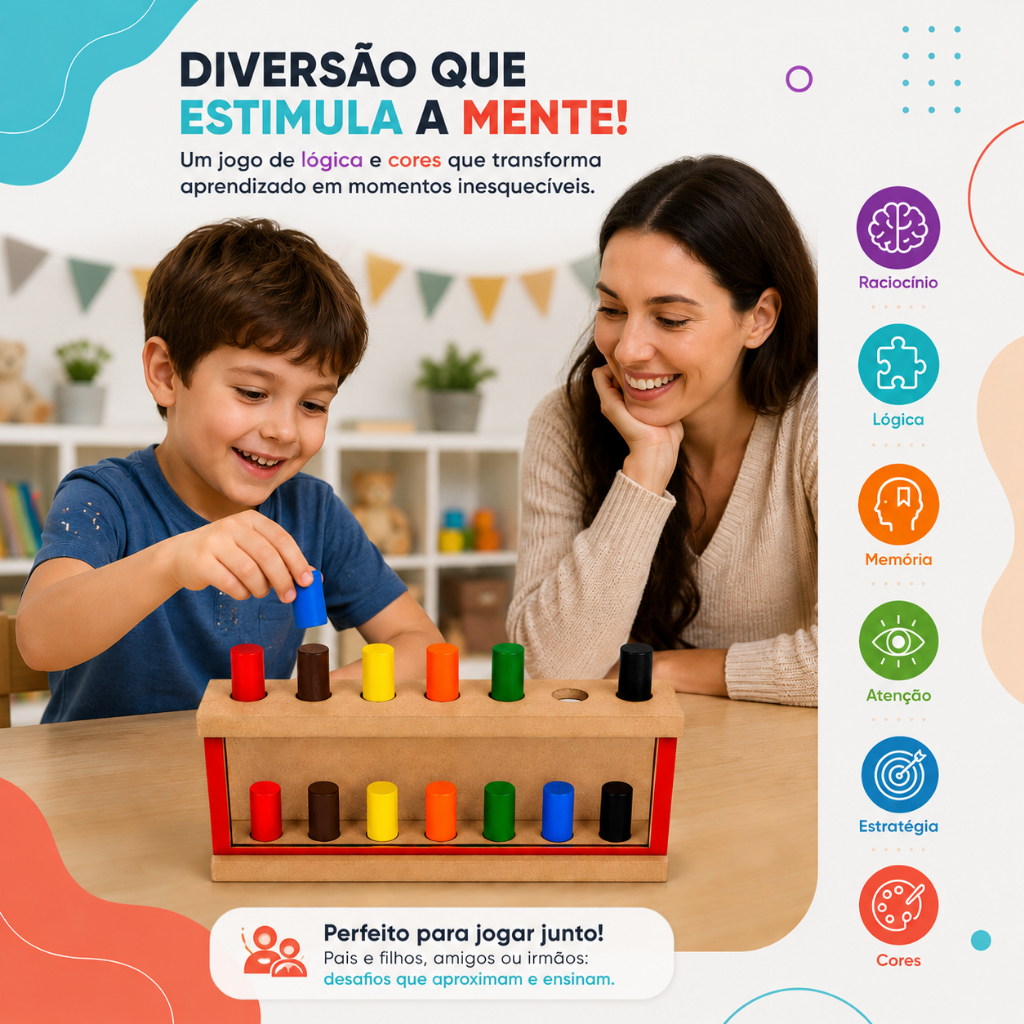 Jogo Acerte Cores Organize Sequencia Garrafas Garrafinhas Brinquedo Educativo Infantil