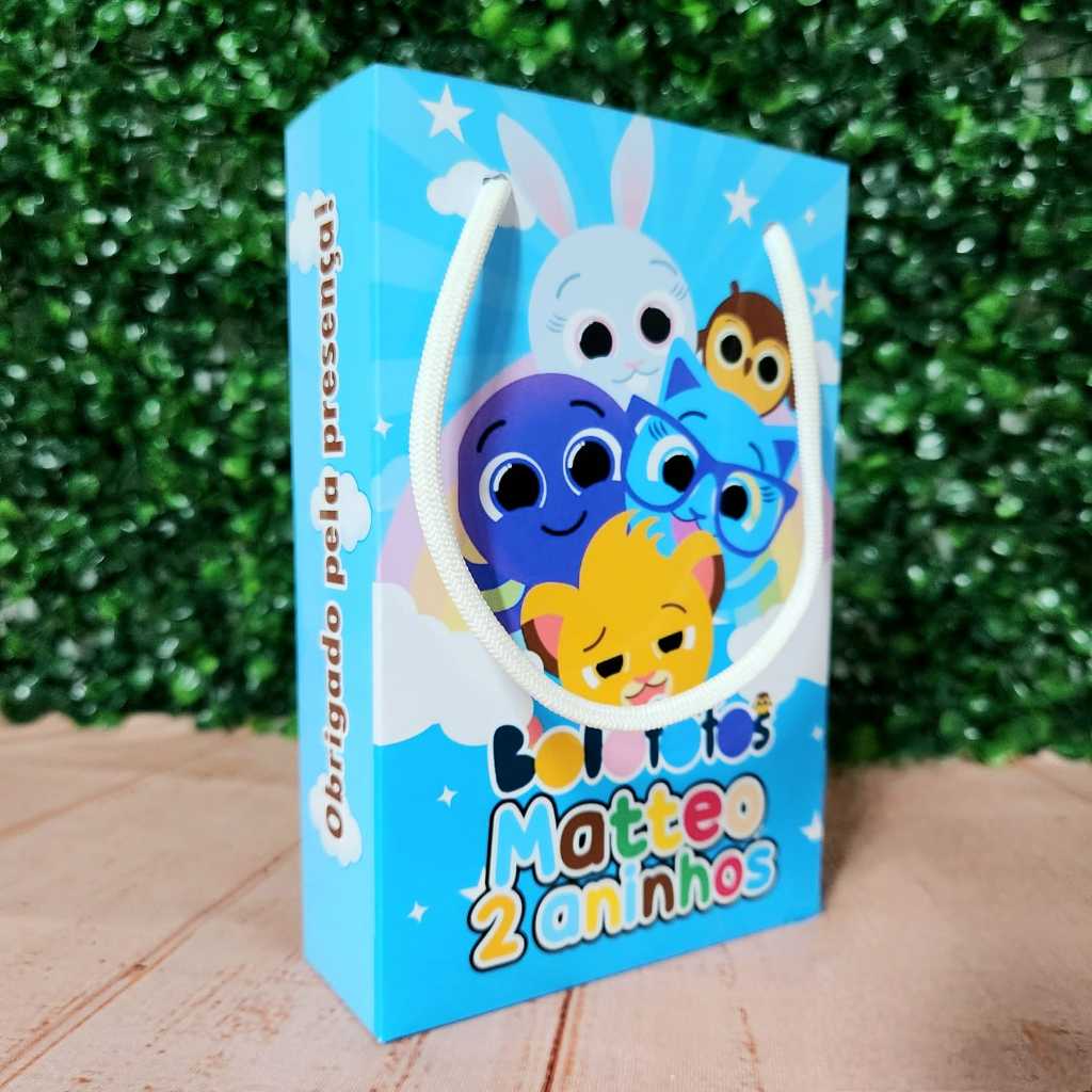 Sacolinha Personalizada Bolofofos Lembrancinha festa infantil