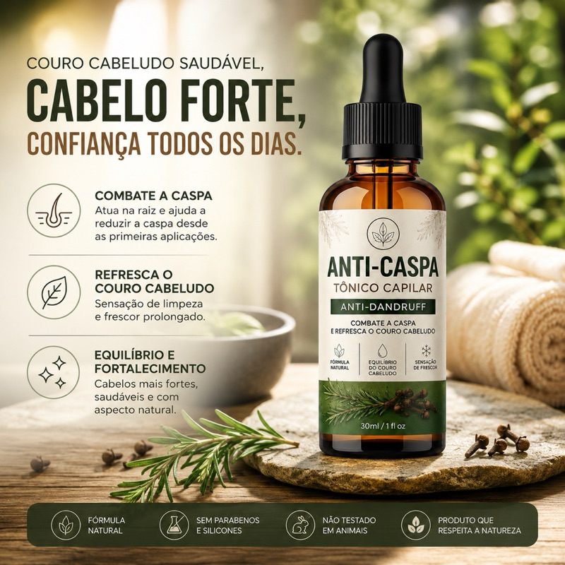 Detalhes do 2 Anti Caspa 30ml Acaba Com Caspa e Coceira No Couro Cabeludo Cocera nunca