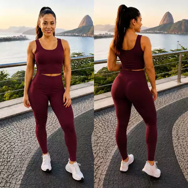 Conjunto Feminino Calça Legging e Blusinha Fitnes - Conforto, Estilo e Performace
