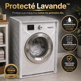 Capa Máquina de Lavar e Lava e Seca GG Impermeável com Visor Zíper LG Samsung Electrolux