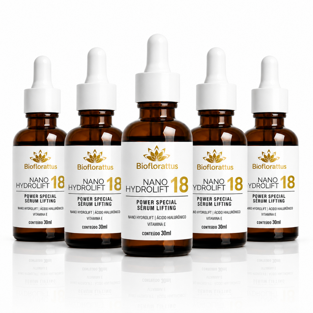 Kit 5 Sérum Facial Efeito Cinderela Lifting Instantâneo Anti Rugas e com Ácido Hialurônico