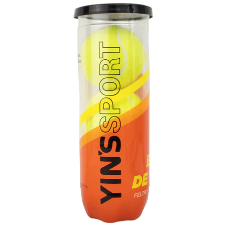 Kit 3 Bolas de Tênis em Feltro Yins Ref YS37005 - Amarelo