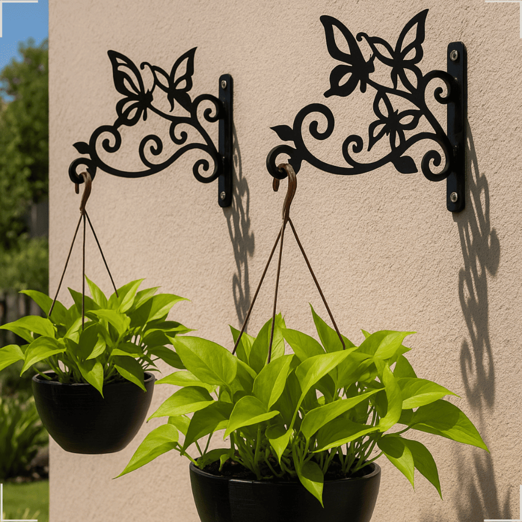 Kit 2 Suportes para Vaso de Parede Jardim Varanda e Sacada Achadinhos