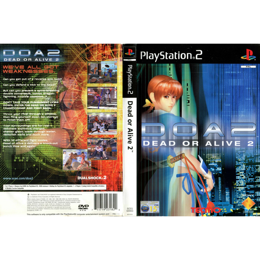Dead or Alive 2 - Jogo para PS2 em DVD