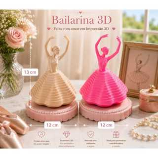 Bailarina Articulada 3D – Decoração Encantadora para Meninas, bailarina 3d, bailarina articulada, decoração infantil....