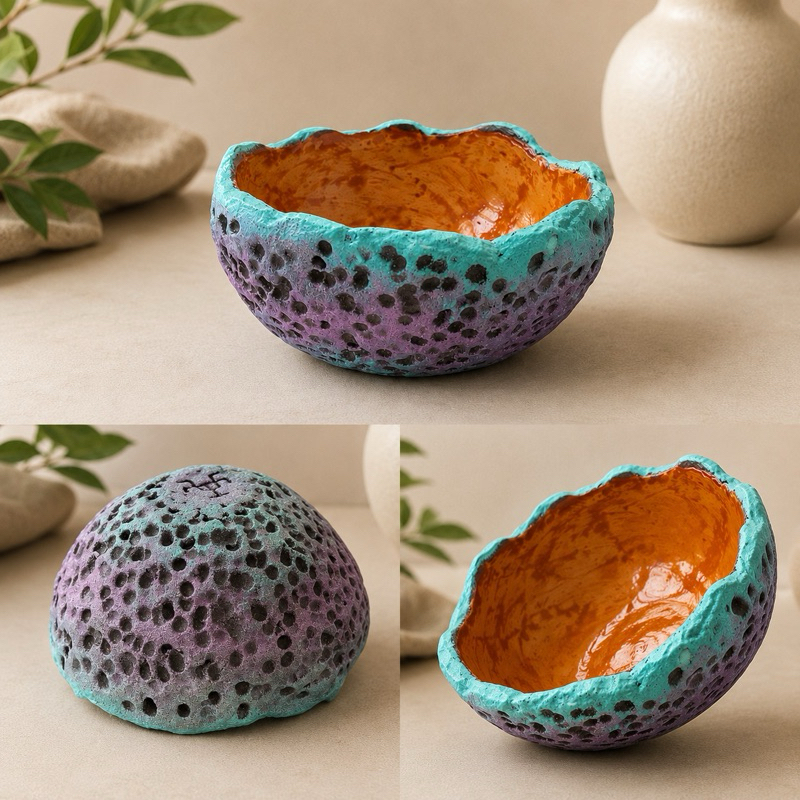 Bowl fundo do mar | peça artesanal exclusiva | decoração e organização | porta joias e porta treco | rústico