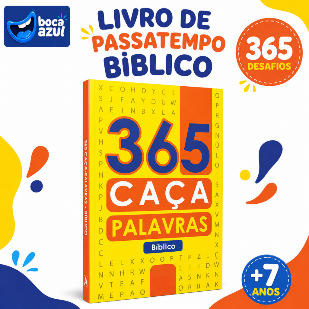 365 Caça Palavras Bíblicos Livro Caça Palavras Bíblia História Desafios Diários Boca Azul