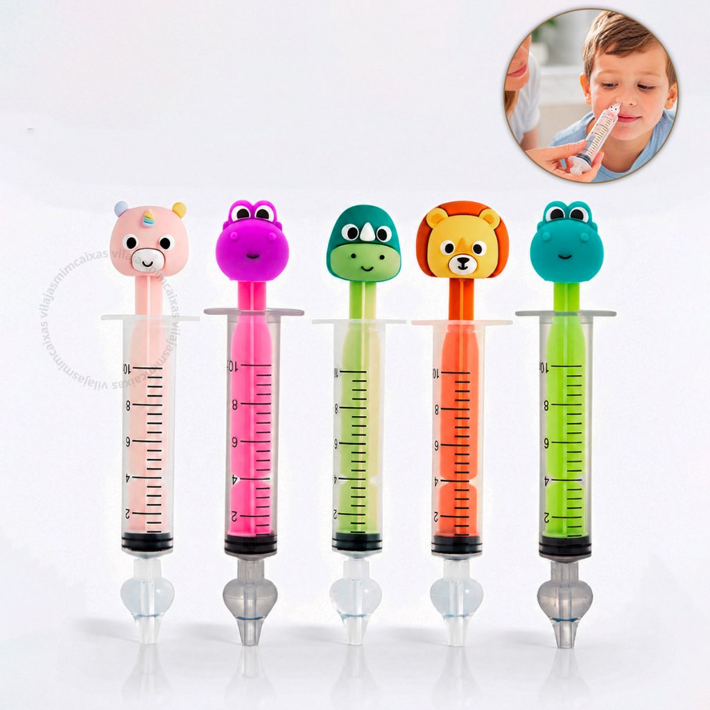 Lavador Seringa Nasal Buba Seringa Limpeza com Bico Silicone Infantil Desentupir Nariz