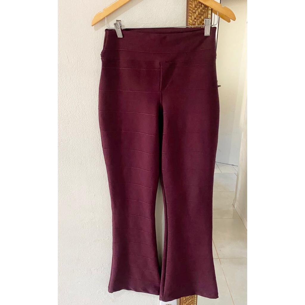 Calça Flare Feminina Calça de Bandagem Desapego Sereias Brecho