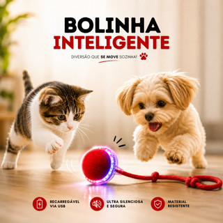 Bola Brinquedo Bolinha Inteligente para Gato Cachorro Interativa Automática Recarregável …