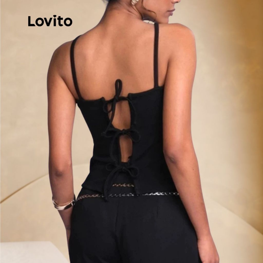 Lovito Top Halter Feminino com Detalhe nas Costas BRTKB781BRL811