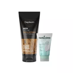 Kit Creme Depilatório Men Sport 150g + Creme Desodorante Antitranspirante Herbíssimo Care Monoi E Ácido Hialurônico 55g